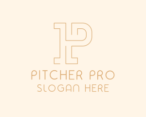 Minimalist Startup Business Letter P logo design