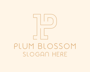 Minimalist Startup Business Letter P logo design