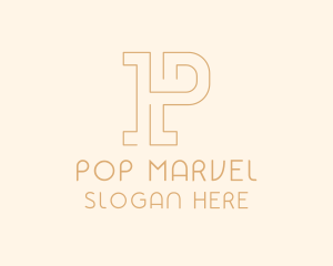 Minimalist Startup Business Letter P logo design