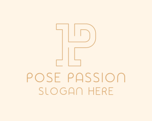 Minimalist Startup Business Letter P logo design