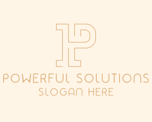 Minimalist Startup Business Letter P logo design