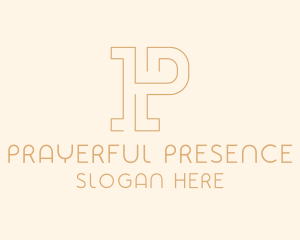 Minimalist Startup Business Letter P logo design