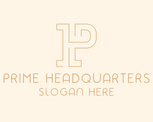 Minimalist Startup Business Letter P logo design