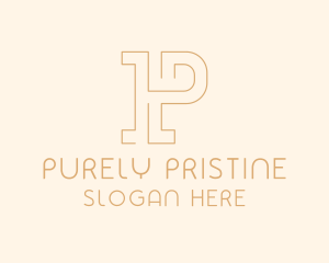 Minimalist Startup Business Letter P logo design