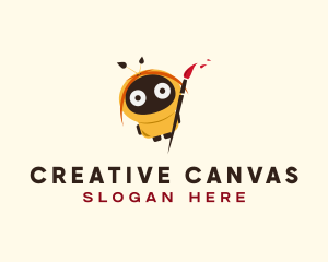 Cartoon Robot Artist logo