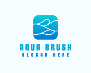 Wave Aqua Water logo design