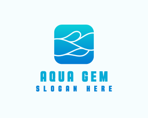 Wave Aqua Water logo design