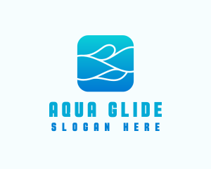 Wave Aqua Water logo design