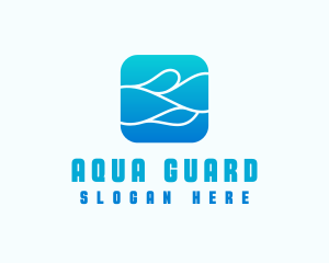 Wave Aqua Water logo design