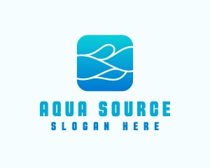 Wave Aqua Water logo design