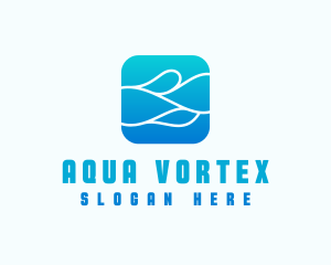 Wave Aqua Water logo design