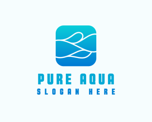 Wave Aqua Water logo design