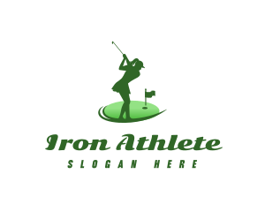 Female Athlete Woman logo design