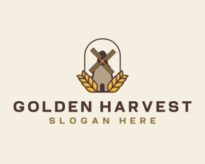 Flour Mill Wheat Farm logo design