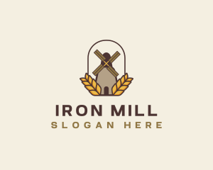 Flour Mill Wheat Farm logo design