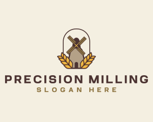 Flour Mill Wheat Farm logo design