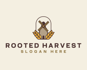 Flour Mill Wheat Farm logo design