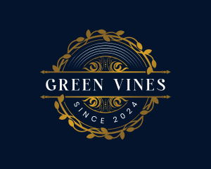 Luxury Vine Crest logo design