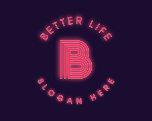 Nightlife Neon Bar logo design