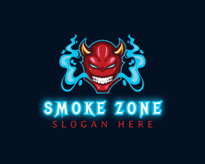 Demon Gaming Vape Smoke logo design