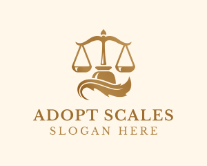 Golden Legal Justice Scale logo design