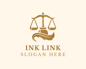 Golden Legal Justice Scale logo design