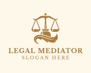 Golden Legal Justice Scale logo design