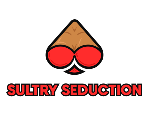 Sexy Spade Bra logo design