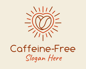 Coffee Bean Heart logo design