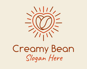 Coffee Bean Heart logo design