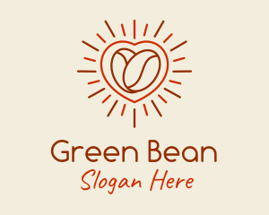 Coffee Bean Heart logo design