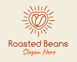 Coffee Bean Heart logo design