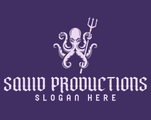 Trident Squid Monster logo