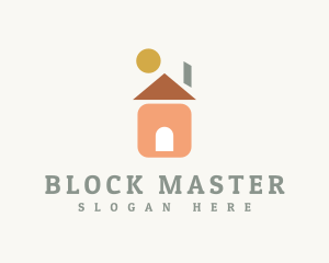 Kiddie Playhouse Blocks logo design