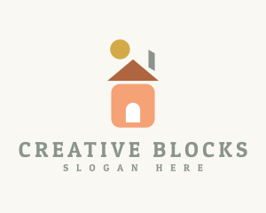 Kiddie Playhouse Blocks logo design