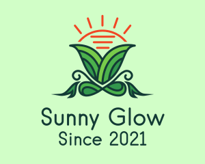 Sunny Herbal Plant  logo design