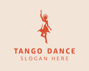 Orange Rhythmic Dancing logo design