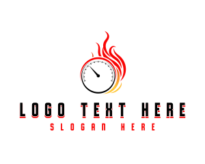 Speed Fire Speedometer Logo