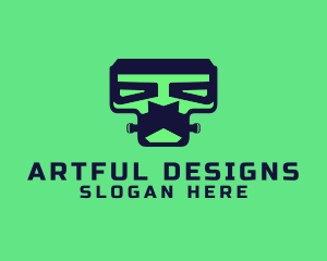 Frankenstein Monster Robot logo design