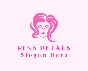 Pink Beauty Woman logo design