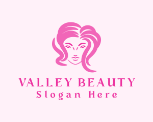 Pink Beauty Woman logo design