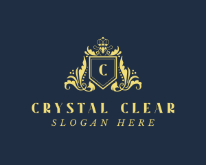 Crown Shield Crest logo design