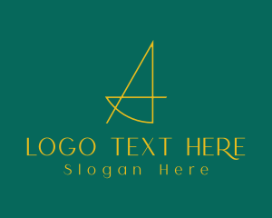 Simple Professional Handwritten Letter A Logo