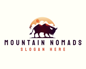 Bison Mountaineer Adventure logo design