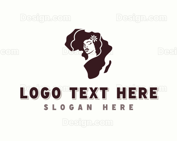 African Woman Beauty Logo