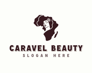 African Woman Beauty logo design