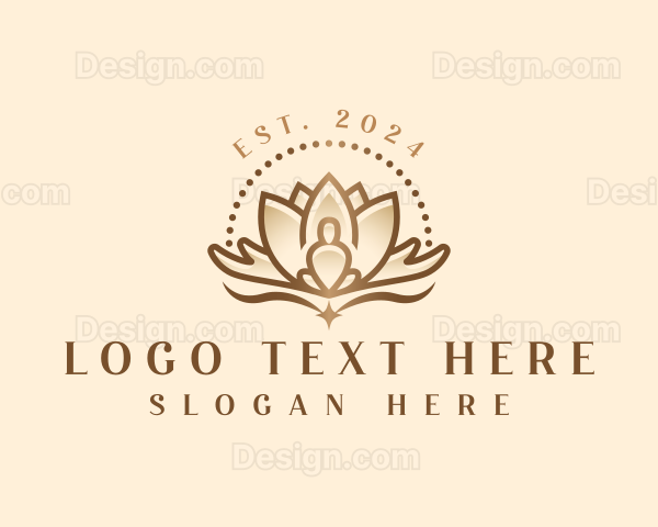 Hand Lotus Yoga Logo