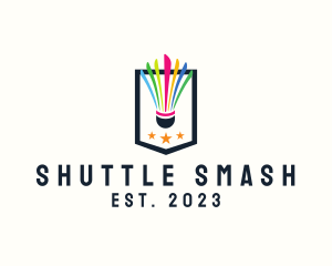 Sports Shuttlecock Badminton logo