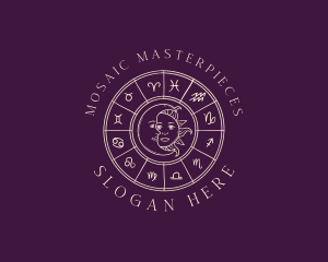 Mystical Zodiac Astrology logo design