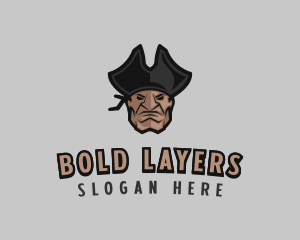 Angry Pirate Man logo design